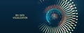 Big data visualization, 3d sphere. A dynamic array of information. Data sorting process. Big data stream futuristic infographics. Royalty Free Stock Photo