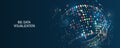 Big data visualization. A dynamic array of information. Data sorting process. Big data stream futuristic infographics. File Royalty Free Stock Photo