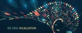 Big data visualization. A dynamic array of information. Data sorting process. Big data stream futuristic infographics. File Royalty Free Stock Photo