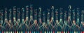 Big data visualization. A dynamic array of information. Data sorting process. Big data stream futuristic infographics. File Royalty Free Stock Photo