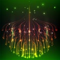 Big data visualization. Fractal element with lines and dots array. Big data connection complex. Graphic abstract