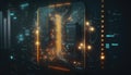 Big data visualization. Futuristic infographic. Information aesthetic design. Complex data threads graphic visualization