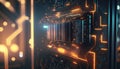 Big data visualization. Futuristic infographic. Information aesthetic design. Complex data threads graphic visualization