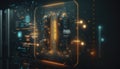Big data visualization. Futuristic infographic. Information aesthetic design. Visual data complexity. Threads graphic