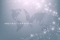 Big data visualization. Graphic abstract background communication. Perspective backdrop. Minimal array. Digital data Royalty Free Stock Photo