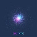 Big data visualization. Graphic abstract background communication. Perspective backdrop. Minimal array. Digital data Royalty Free Stock Photo