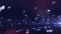 Big data visualization, grid data driven technology futuristic digital background Social network or business analytics