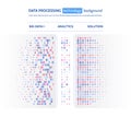 Big data visualization. Information analytics concept. Abstract stream information. Filtering machine algorithms. Royalty Free Stock Photo