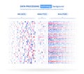 Big data visualization. Information analytics concept. Abstract stream information. Filtering machine algorithms. Royalty Free Stock Photo