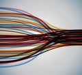 Big data visualization. Information analytics concept. Abstract stream information with line array. Filtering machine Royalty Free Stock Photo