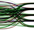 Big data visualization. Information analytics concept. Abstract stream information with line array. Filtering machine Royalty Free Stock Photo