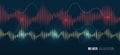 Big data visualization. Information analytics concept. Abstract stream information with waves array, lines binary code. Filtering Royalty Free Stock Photo