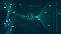 Big data visualization information flow sorting and analysis, database processing by computer algorithms and artificial Royalty Free Stock Photo