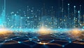 Big data visualization. Big data information group sorting. Machine learning Royalty Free Stock Photo