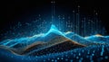 Analysis of complex databases, Science, Abstract technology, Social network. Royalty Free Stock Photo