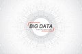 Big data visualization. Big data machine learning algorithms. Data array visualization. Visual information complexity Royalty Free Stock Photo