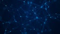 Big data visualization. Network connection structure with chaotic distribution of points and lines. 3D rendering Royalty Free Stock Photo