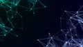 Big data visualization. Network connection structure with chaotic distribution of points and lines. 3D rendering Royalty Free Stock Photo
