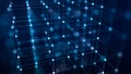 Big data visualization. Network connection structure with chaotic distribution of points and lines. 3D rendering Royalty Free Stock Photo