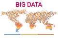 Big data visualization vector background. Royalty Free Stock Photo