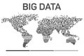 Big data visualization vector background. Royalty Free Stock Photo