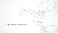 Big data visualization. Wave flow background. Graphic abstract background communication. Perspective backdrop