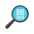 Big Data Word Magnifying Glass Royalty Free Stock Photo
