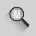 Big Data Word Magnifying Glass Royalty Free Stock Photo