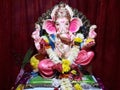 Lord Ganesha clay idol installation at home in Konkan India