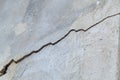 Big deep crack on old concrete wall. Architectural texture. Royalty Free Stock Photo