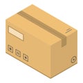 Big delivery box icon, isometric style Royalty Free Stock Photo