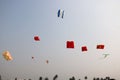 Big and different type of kite flying in sky Royalty Free Stock Photo