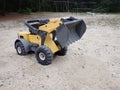 big digger construction vehicle.. toy on playground for pretend play