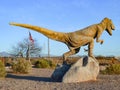 big dinosaur in front of Mc Donalds fastfood restaurant in Benson, Arizona