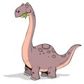 Big dinosaur with long neck and tail Royalty Free Stock Photo