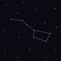 Big Dipper constellation in night sky. Ursa Major Royalty Free Stock Photo