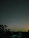 Big Dipper constellation stars observing over swamp