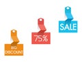 Big Discount Sale tag, sticker and label. Royalty Free Stock Photo