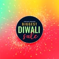 Big diwali festival sale colorful background design Royalty Free Stock Photo