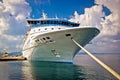 Big docked cruise ship view Royalty Free Stock Photo