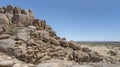 big Dolerite boulders butte in desert, near Hobas, Namibia