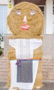 Big doll from straw bale