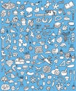 Big Doodle Icons Set Royalty Free Stock Photo