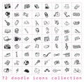 Big doodle set, collection icon, . Royalty Free Stock Photo