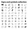 Big doodle set, collection icon Royalty Free Stock Photo