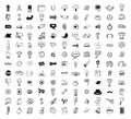 Big doodle set, collection icon, vector. Royalty Free Stock Photo