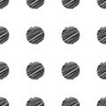 Big Dot seamless pattern. Abstract fashion black and white texture.