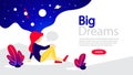 Big dreams horizontal banner for your website Royalty Free Stock Photo