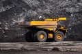 Big dump truck is mining machinery, or mining equipment to trans Royalty Free Stock Photo