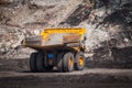 Big dump truck is mining machinery, or mining equipment to trans Royalty Free Stock Photo